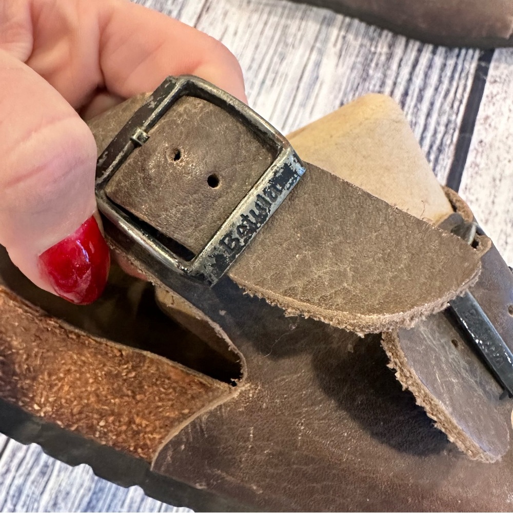 Birkenstock Betula Milano Brown Leather Sandals - Picture 3 of 9